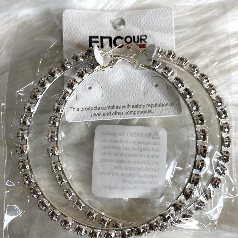 70mm blinged hoops